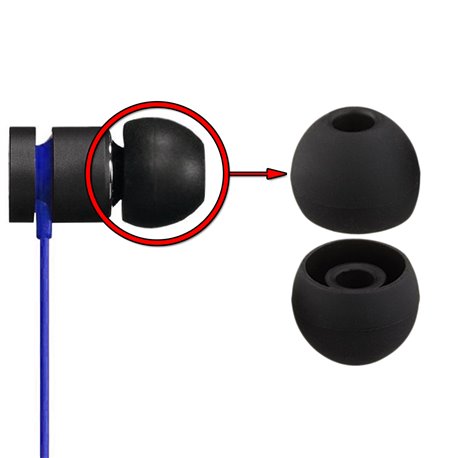 50 GOMMINI RICAMBIO CUFFIE CUFFIA AURICOLARI BLUETOOTH  NERO TAGLIA M