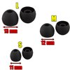 10 GOMMINI RICAMBIO CUFFIE CUFFIA AURICOLARI BLUETOOTH  NERO TAGLIA S