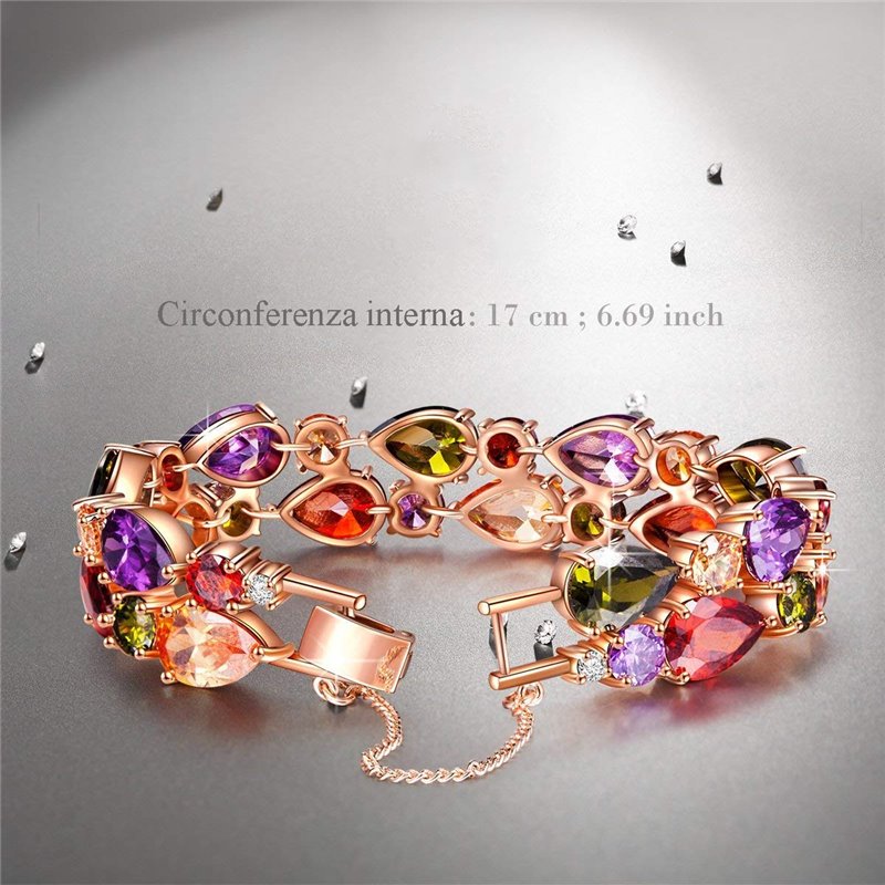 gas tactics Inspector BRACCIALE CON CRISTALLI BRACCIALETTO DA DONNA PIETRE MULTICOLORE 20CM ET35 - OUTLETISSIMO gas tactics Inspector BRACCIALE CON CRISTALLI BRACCIALETTO DA DONNA PIETRE MULTICOLORE 20CM ET35 - OUTLETISSIMO