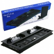BASE VERTICALE VERTICAL STAND PS4 PRO RICARICA CONTROLLER VENTOLA PLAYSTATION 4 in 1