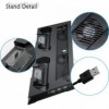 BASE VERTICALE VERTICAL STAND PS4 PRO RICARICA CONTROLLER VENTOLA PLAYSTATION 4 in 1