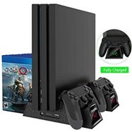 BASE VERTICALE STAND MULTI PS4 SLIM FAT PRO RICARICA CONTROLLER LED PLAYSTATION 