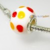 BEAD VETRO MURANO VERO ARGENTO GENUINE 925 SILVER GLASS EUROPEAN BEAD CHARM BD08