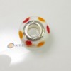 BEAD VETRO MURANO VERO ARGENTO GENUINE 925 SILVER GLASS EUROPEAN BEAD CHARM BD08