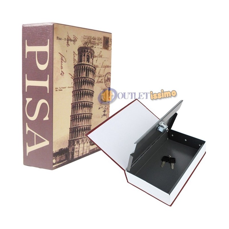 LIBRO FINTO CASSETTA SICUREZZA CASSAFORTE PORTA VALORI SALVADANAIO GIOIELLI PISA