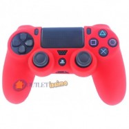 CUSTODIA COVER SILICONE CONTROLLER JOYSTICK PAD SONY PLAYSTATION 4 PS4 ROSSO