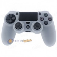 CUSTODIA COVER SILICONE CONTROLLER JOYSTICK PAD SONY PLAYSTATION 4 PS4 BIANCO