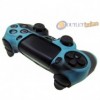 CUSTODIA COVER SILICONE CONTROLLER JOYSTICK SONY PLAYSTATION 4 PS4 MIMETICA BLU
