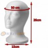 TESTA IN POLISTIROLO BIANCO ESPOSITORE PER PARRUCCA CAPPELLO CASCO
