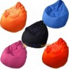 POLTRONA SACCO POUF POUFF PUFF PUF ARANCIO MODELLO MEGA 90X135cm NUOVO OFFERTA