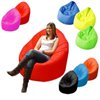 POLTRONA SACCO POUF POUFF PUFF PUF ARANCIO MODELLO MEGA 90X135cm NUOVO OFFERTA