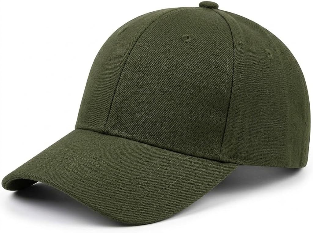 Cappellino da baseball regolabile unisex berretto sportivo cappello classico con visiera - verde scuro V064