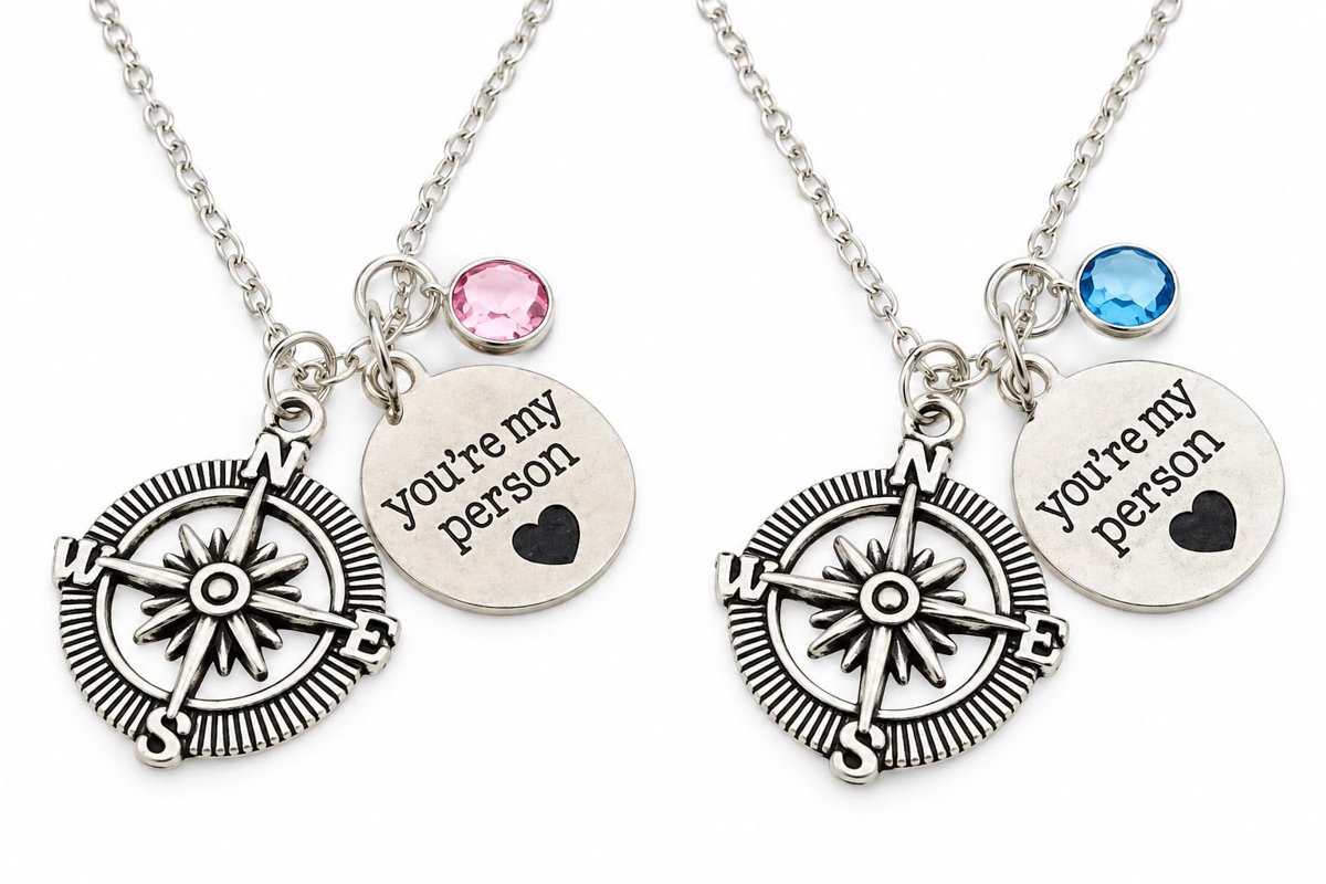 SET 2 COLLANE YOU'RE MY PERSON CUORE BUSSOLA SERIE TV CRISTINA E MEREDITH ET26