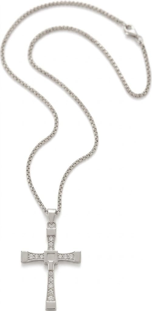 Collana Uomo Donna con Ciondolo Croce TORETTO Design Elegante con Strass Brillanti ET188