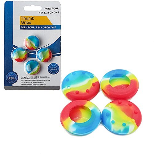 SET GRIP 4 GOMMINI STICK LEVA ANALOGICO RAINBOW CONTROLLER PS4,PS3,XBOX ONE,360