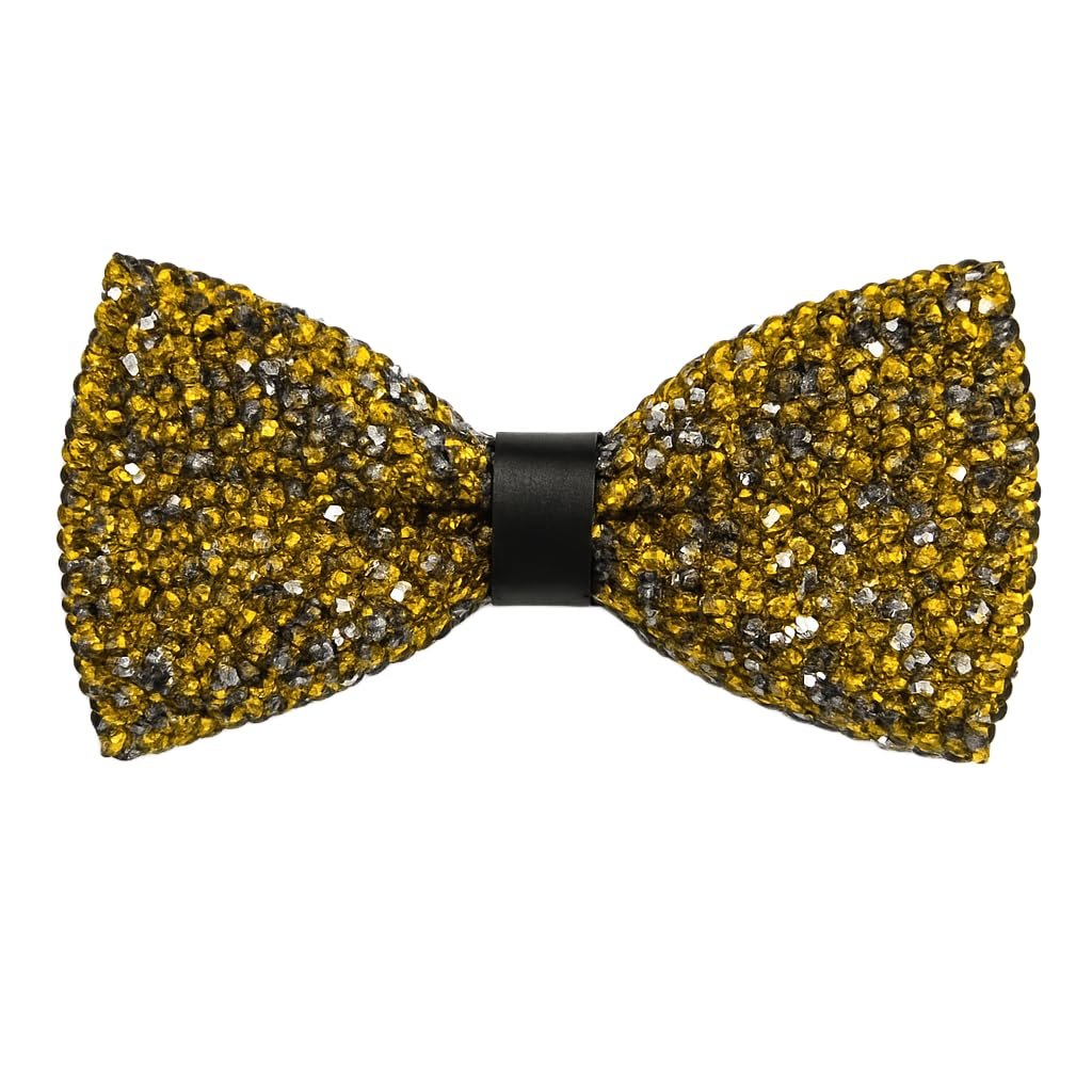 Papillon Uomo Donna Glitter ORO Elegante Accessorio Brillante per Feste, Cerimonie, Eventi Speciali