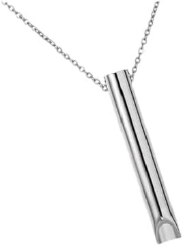 Collana Unisex Con Ciondolo Pendente Respirazione Antistress Gestire Ansia Colore Argento Et199