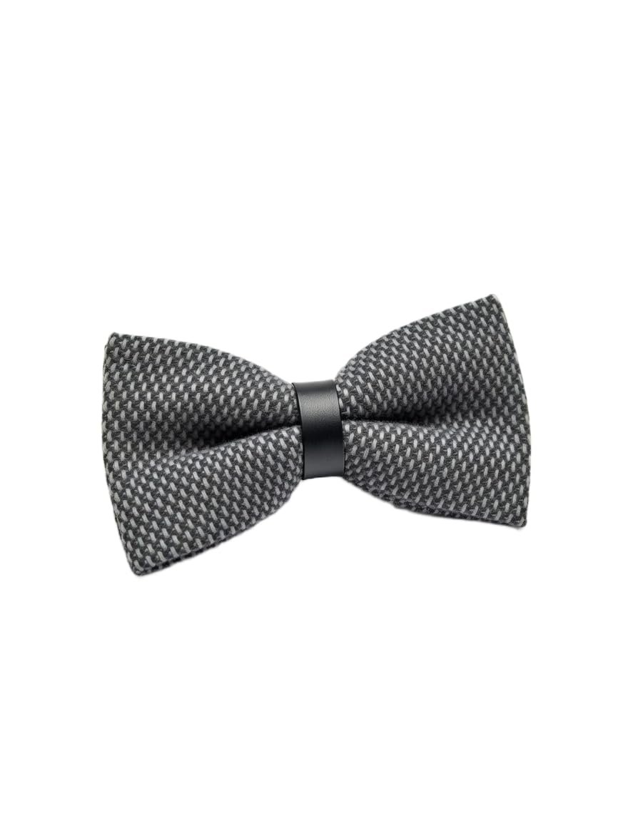 Papillon Uomo in Tweed Grigio Chiaro SLIM SOTTILE CRAVATTINO FARFALLINO FARFALLA UOMO DONNA Vintage