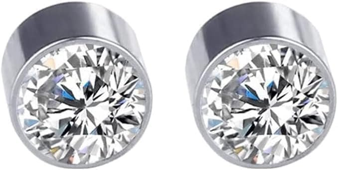 Coppia Finto Orecchino Magnetico, Fake Piercing Calamita Brillantino 2mm ET147