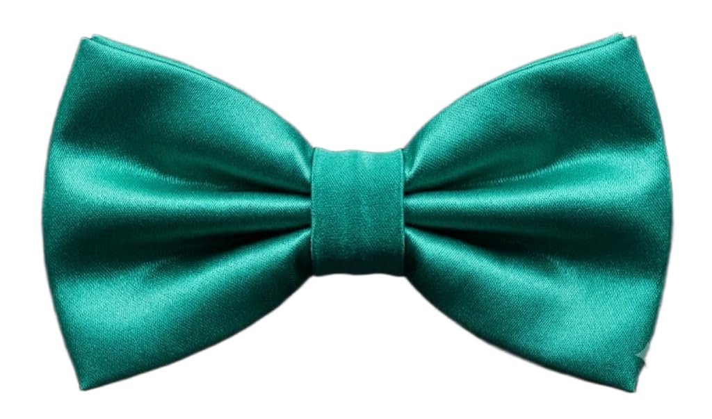 Papillon raso slim sottile cravattino farfallino farfalla uomo donna verde smeraldo