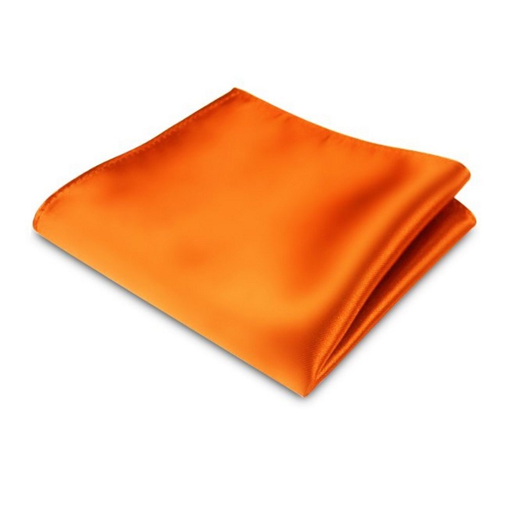 POCHETTE FAZZOLETTO TASCHINO RASO ARANCIONE SETA CLASSICO UOMO DONNA