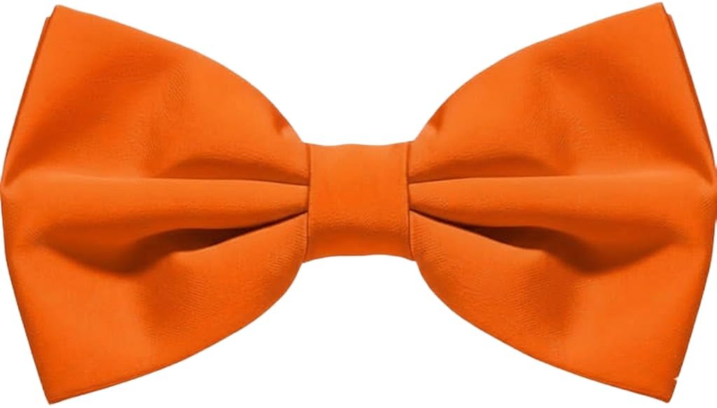 PAPILLON RASO SLIM SOTTILE CRAVATTINO FARFALLINO FARFALLA UOMO DONNA BAMBINO ARANCIO
