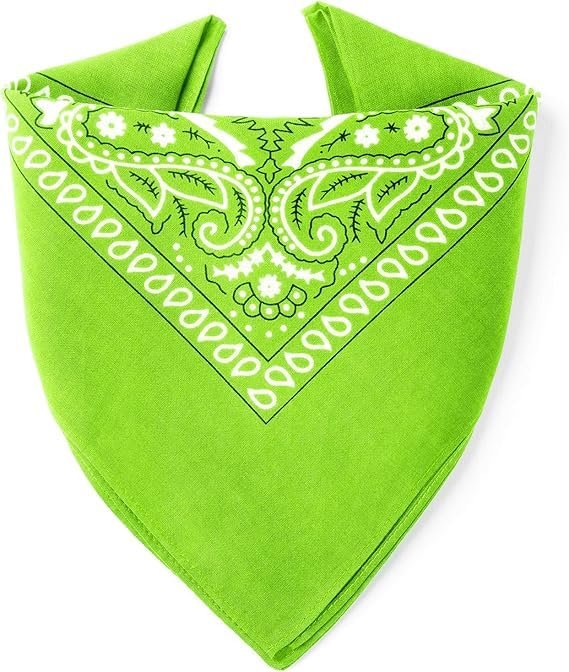 Bandana verde smeraldo quadrata paisley pirata fazzoletto sport ciclismo sotto casco