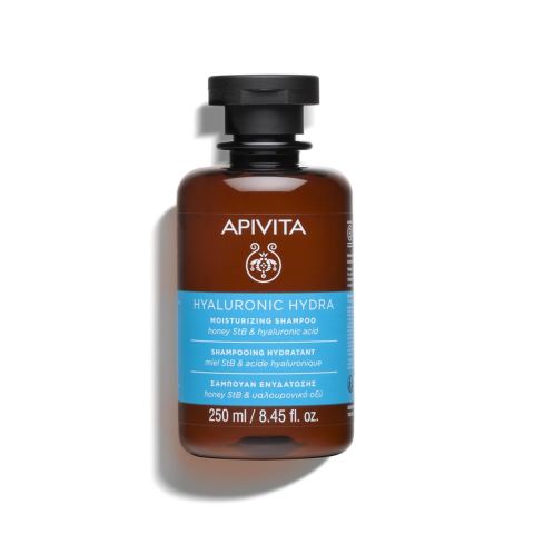 Apivita Hydration Shampoo - Shampoo idratante naturale con acido ialuronico, aloe e miele - Offre idratazione profonda ai capelli, controllo del crespo, prevenzione della rottura e delle doppie punte