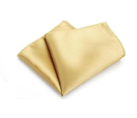 POCHETTE FAZZOLETTO TASCHINO RASO GIALLO SABBIA SETA CLASSICO UOMO DONNA
