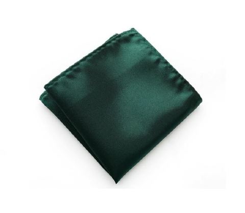 POCHETTE FAZZOLETTO TASCHINO RASO VERDE SCURO SETA CLASSICO UOMO DONNA