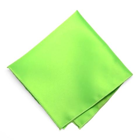 POCHETTE FAZZOLETTO TASCHINO RASO VERDE LIME SETA CLASSICO UOMO DONNA