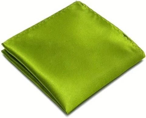POCHETTE FAZZOLETTO TASCHINO RASO VERDE OLIVA CLASSICO UOMO DONNA