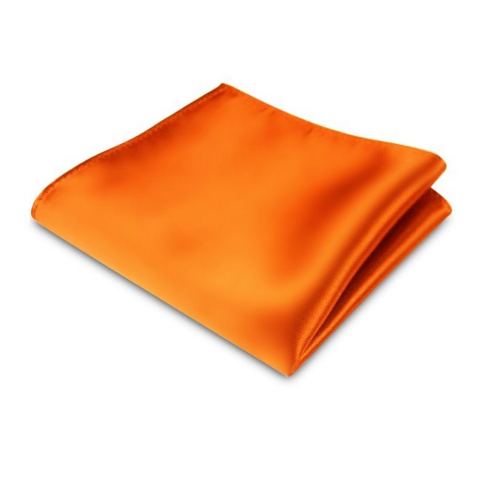 POCHETTE FAZZOLETTO TASCHINO RASO ARANCIONE SETA CLASSICO UOMO DONNA