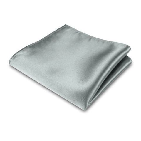 POCHETTE FAZZOLETTO TASCHINO RASO GRIGIO SETA CLASSICO UOMO DONNA