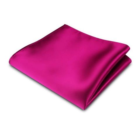 POCHETTE FAZZOLETTO TASCHINO RASO FUCSIA SETA CLASSICO UOMO DONNA